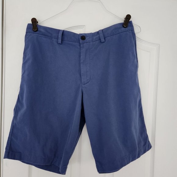 Banana Republic Men’s 100% Cotton Twill Shorts Size 34, Inseam 11” in Blue Gray - Picture 1 of 9